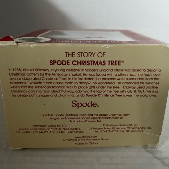 Spode "Christmas Tree" Reindeer Holiday Christmas Ornament New In Box - Picture 3 of 3